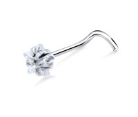 Flower Shaped Curved Nose Stud NSKB-802